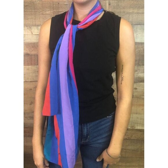 Colorful Striped Scarf - Picture 6 of 6